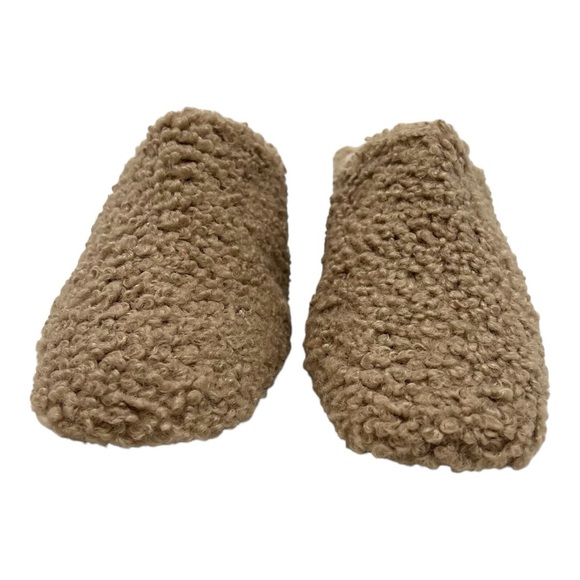 Vivaia Margot Square Toe Tan Sherpa Wedge Mules Women’s 38/7.5 - Picture 6 of 15